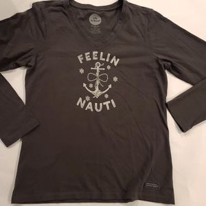 Life is Good Nautical Nauti t shirt‎ Crusher tee